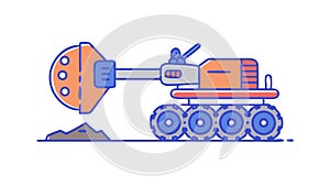 Construction Excavator Vehicle, vector design Generative AI
