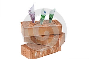 Construction, financing, building societies. Brick