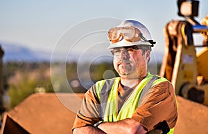 Construction Foreman with Folded Arms
