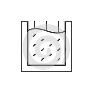 Construction formwork line outline icon