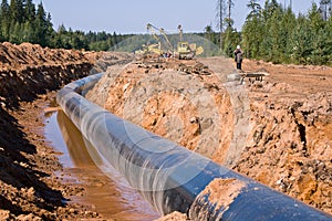 Construction of the gas pipeline