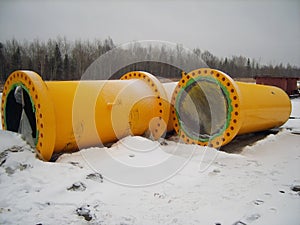 Construction of gas pipeline on the ground