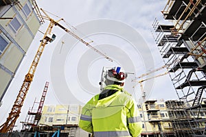 Construction and geodetist in action