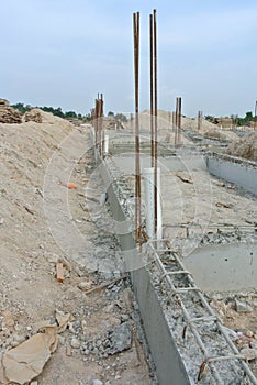 Construction of ground Beam