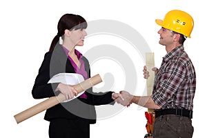 Construction hand-shake