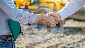 The construction handshake deal.AI generated image