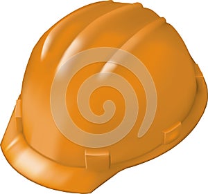 Construction hard hat on white