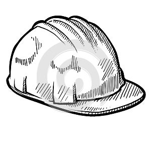 Construction hardhat sketch