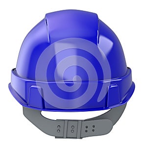 Construction helmet blue on an isolated background. 3d illustration