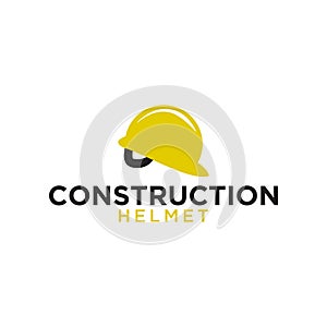 Construction helmet logo icon element template illustration