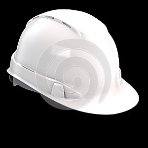 Construction helmet white on an isolated background. 3d illustration
