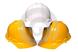 Construction Helmets Isolated