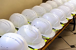 Construction helmets and uniforms