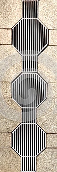 Construction - Hexagon & Square shape scupper drains in Shuanglin Temple, Singapore.