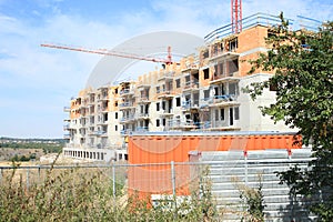 Construction of house with flats