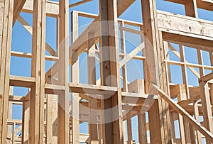 Construction of house, framework.