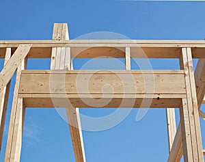 Construction of house, framework.