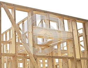 Construction of house, framework.