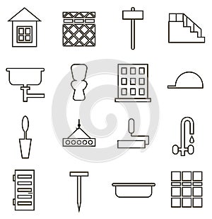 Construction and house icon set