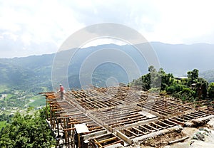 Construction of house in Pokhara valley
