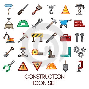 construction icon set. Vector illustration decorative design