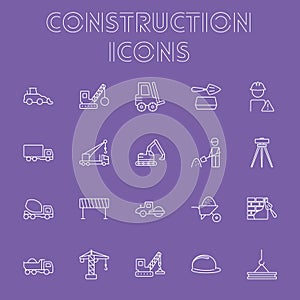 Construction icon set.