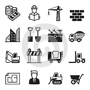 Construction icons set 1