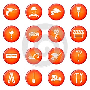 Construction icons set