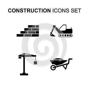 Construction icons set. Vector illustration