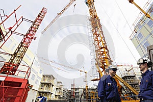 Construction industry and site workers photo