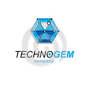 Construction industry symbol. 3D engineering vector.