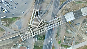 Construction of interchanges near the town car Rostov-on-Don. Russia