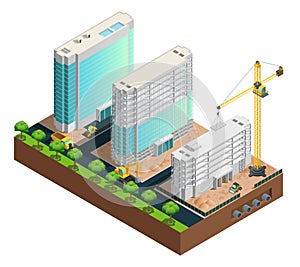 Construction Isometric Composition