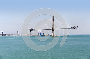 Construction of La Pepa Bridge in Cadiz