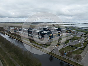 The construction of a large new data center located on the Agriport business park in Middenmeer, The Netherlands