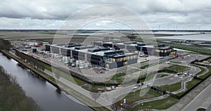 The construction of a large new data center located on the Agriport business park in Middenmeer, The Netherlands