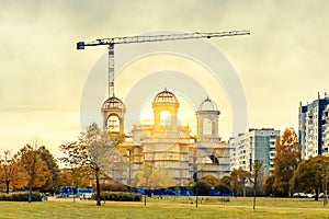 Construction of a large Orthodox church