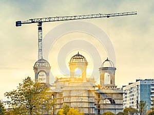 Construction of a large Orthodox church