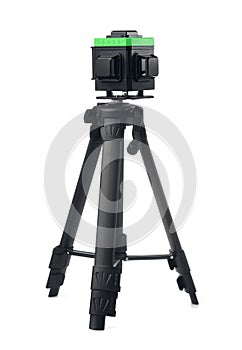 Construction laser level with tripod