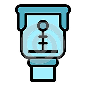 Construction laser meter icon vector flat