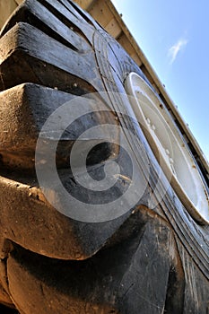 Construction loader tyre in wide view angle