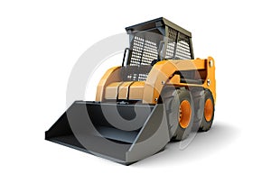 Construction loading vehicle