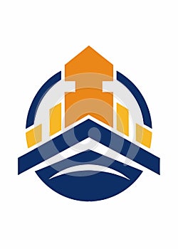 Construction logo illustration on white background