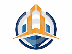 Construction logo illustration on white background