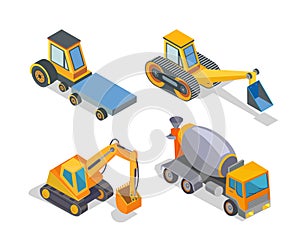 Construction Machine, Building Machinery Icons
