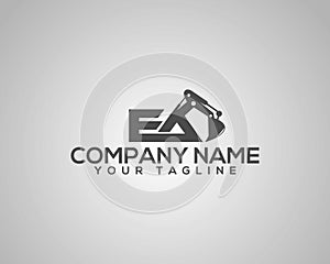 Construction Machinery Excavators YE letter vector Logo Design