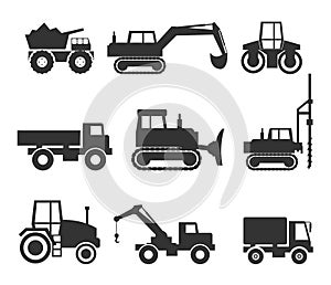 Construction Machinery Icon Symbol Graphics photo