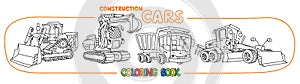 Construction machinery transport coloring book