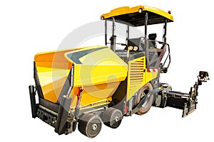 Construction machinery â€“ Wheeled Paver isolated