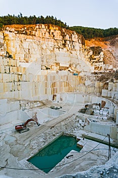 Construction marble quarry